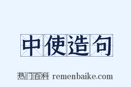 中使造句是什么意思的图片